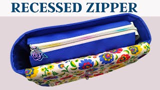 How to add a recessed zipper to a bag with side gussets [upl. by Kingsley]