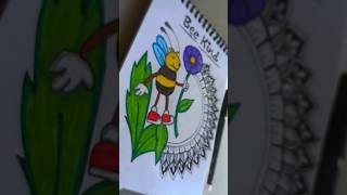 🐝 Beautiful Honey Bee Drawinghoneybee shorts beeart drawingtutorial quicksketch artshorts [upl. by Becca]