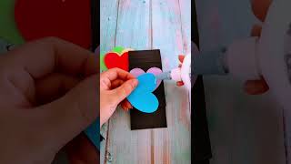 Heart sliding card Handmade cards Craft tutorial Creative crafts 🔥🔥🔥 [upl. by Mordy]