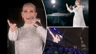 Celine Dion fans left IN TEARS as star closes Olympics Opening Ceremony in front of Eiffel Tower [upl. by Ibbor]