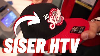 Heat Transfer Vinyl onto Hats Tutorial  Future of HTV with Siser [upl. by Furey]