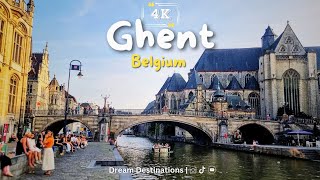 Ghent Belgium 2024  Walking tour  4K 60fps HDR [upl. by Idnir613]