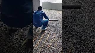 Floor heating foam insulation cement mortar laying process [upl. by Naik]