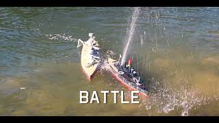 RC BB Firing Battleships Sink  Coolest Hobby  RC Warship Combat [upl. by Noseaj214]