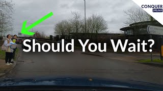 Should you Give Way to Pedestrians at Junctions and How its Marked on the British Driving Test [upl. by Imalda5]