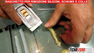 Raschietto per rimozione colle siliconi e schiume [upl. by Rudin182]