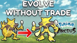 How to evolve trade Pokemon without trading  Legends Arceus [upl. by Eerdna]