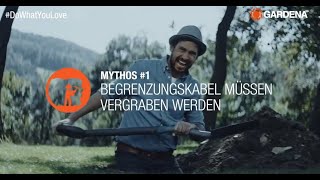 Das Begrenzungskabel muss vergraben werden  GARDENA Mähroboter Mythos 1 [upl. by Ostraw962]