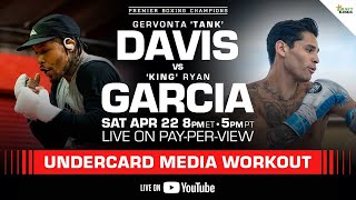 Davis vs Garcia UNDERCARD MEDIA WORKOUT  DavisGarcia [upl. by Oinegue]