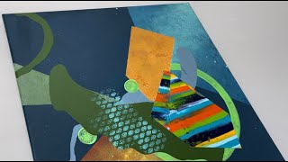 Join my Art Therapy Session by making Geometric Abstract Painting  abstract geometricart art [upl. by Alaunnoif487]