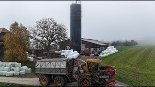 Neues Hochsilo 713 m3 🇨🇭🌽 bei der Erstbefüllung mit Mais mit Hochleistungsgebläse [upl. by Acim852]