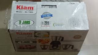 3 Jars Mixer Grinder Kiam  Model  BL 1900 [upl. by Yemrej]