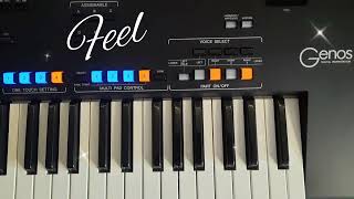 Feel  Robbie Williams Cover by Yamaha Genos Keyboard [upl. by Mccurdy110]