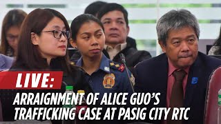 LIVE Arraignment of Alice Guos trafficking case at Pasig City Regional Trial Court  ABSCBN News [upl. by Yart]