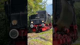 🚂 BR 52 7596 Tender voraus in Hemishofen Die Lok fährt auf die 254 Meter lange Rheinbrücke zu 🌉 [upl. by Aiekat464]