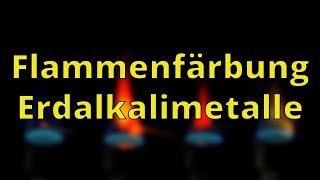 Flammenfärbung Erdalkalimetalle  Schulexperimente [upl. by Reckford]