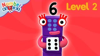 Six  Full Episode  S2 E1  Numberblocks Level 2  Orange 🟠 [upl. by Harimas234]