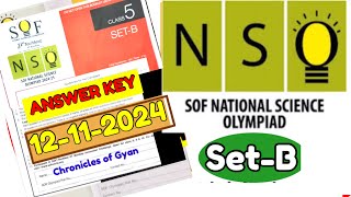 SOF NSO class 5 solved paper set B  SOF science Olympiad nsoclass5 [upl. by Macguiness]