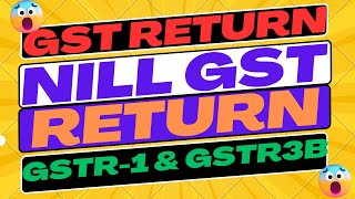 GST Nil Return Filing In Hindi  GSTR 1 amp GSTR 3B Nil Return Filing  GST Nil Return Filing Process [upl. by Valerio]