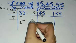 Lcm of 35 45 55  lcm by prime factorization  in UrduHindi [upl. by Aicela]