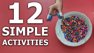 12 Simple Activities to do at Home for 45 Year Olds  Easy Craft For Kids [upl. by Aenej]