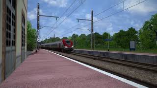 Open Rails  Passage dun TER en gare de Livry sur Seine Ligne R du Transilien [upl. by Kirenoj508]