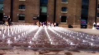 Granary Square Fountains London [upl. by Lanoil]