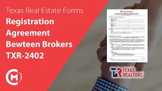 Registration Agreement Between Brokers TXR2402  Form Help amp Walkthrough  Texas Real Estate [upl. by Nyleuqaj224]