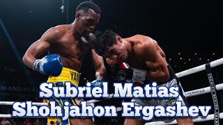 Subriel Matias vs Shohjahon Ergashev 🥊 Best Punches Fight Highlights  Boxing Fight [upl. by Welch]