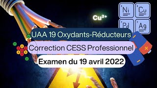 Correction de la partie chimie du CESS P d’avril 2022 [upl. by Borszcz]