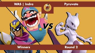 Aux3D 16 Winners Round 2  WAS  Indra Wario Captain Falcon Vs Pyruvate Mewtwo [upl. by Assilak]