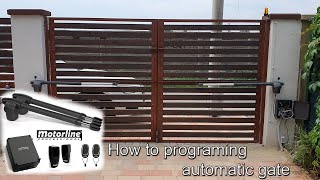 Motorline Lince 400 how to programming automatic gate [upl. by Culosio]