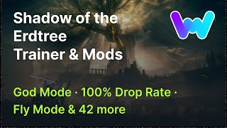 Elden Ring Shadow of the Erdtree Trainer 45 Mods God Mode Super Damage 100 Drop Rate amp 42 More [upl. by Arrais]