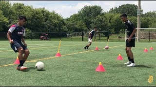 Preseason Soccer Drills  Passing  Receiving  Fitness On The Ball [upl. by Anaerb767]