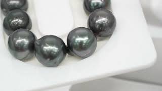 44pcs Dark Mix 810mm  CLSB AAAAA Quality Tahitian Pearl Necklace NL1512 THMIX26 [upl. by Louth]