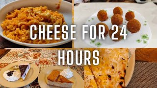 I Only ate CHEESE For 24 HOUR  All cheese dishes [upl. by Marucci]