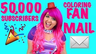 Coloring Fan Mail  50000 SUBSCRIBERS  KiMMi THE CLOWN [upl. by Inalan]