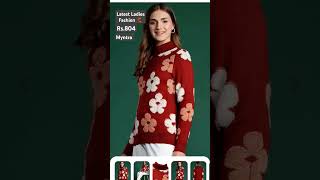 Designer High neck sweater for women 😉 sweater winterwear trending fashion youtubeshorts [upl. by Henryson]