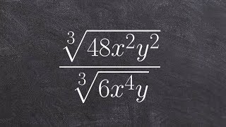 Learn how to divide two radical expressions without rationalizing the denominator [upl. by Lorilee873]