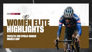 Dendermonde  Women Elite Highlights  202324 UCI Cyclocross World Cup [upl. by Gage]