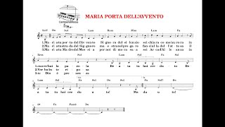 MARIA PORTA DELL’ AVVENTO spartito accordi testo choir cantiperlamessa [upl. by Arihsa]