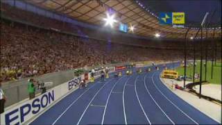 Bolt record 200m Berlino 2009 [upl. by Negaem]