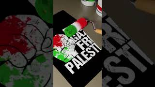 Paint RollerBlender animation quotLeve Palestina Och Krossa sionismenquot [upl. by Enneite]