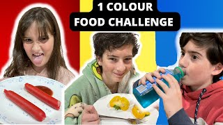 6 KIDS 1 COLOUR FOOD CHALLENGE [upl. by Florencia]