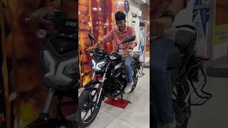 Taking delivery of TVS Raider 125 ￼Black Panther Colour 🔥 shorts tvsraider tvs tvsapachertr [upl. by Aray]