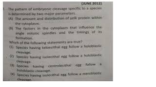 Developmental Biology  lecture7  PYQs part1  CSIRNET [upl. by Eidur]