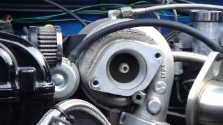 Spinning Turbo Compressor Wheel  300ZX Garrett T25 turbo on a 1997 Mazda Miata 18 Motor [upl. by Deborah776]