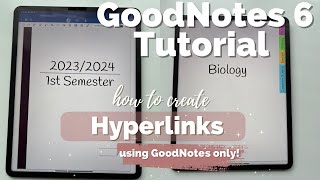 Create CLICKABLE TABS in GoodNotes  GOODNOTES 6 UPDATE  Add hyperlinks to your digital Notebook [upl. by Gillman427]