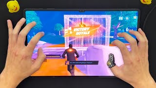 Fortnite Mobile Season 4 Handcam Gameplay Samsung Tab S9 Ultra [upl. by Anoli]