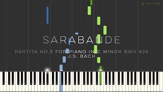 Sarabande Bach Partita 2 Tutorial Synthesia for Piano Keyboard in C Minor BWV 826 – Dirk Chan [upl. by Valiant]